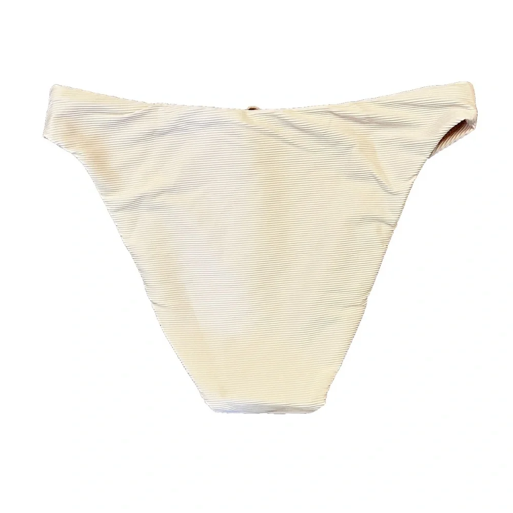 NWT J. Crew Women’s Ribbed High Rise Swim Bikini Bottom Light Pink Size M BE808 - Picture 6 of 7